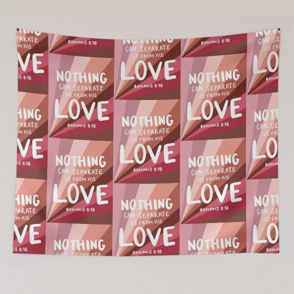 Item preview, Romans 8:38 Love Red Burst designed and sold by faithprints.