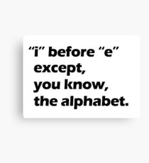 Grammar - Black Canvas Print