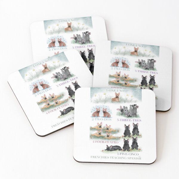 Item preview, Frenchies teaching Spanish-counting designed and sold by Brewtifully.
