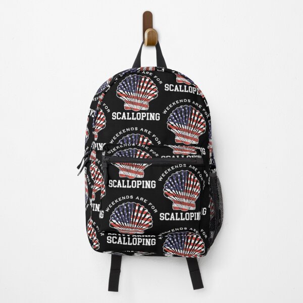Item preview, American Flag Scallop Hunting Weekends Are For Scalloping graphic designed and sold by jakehughes2015.