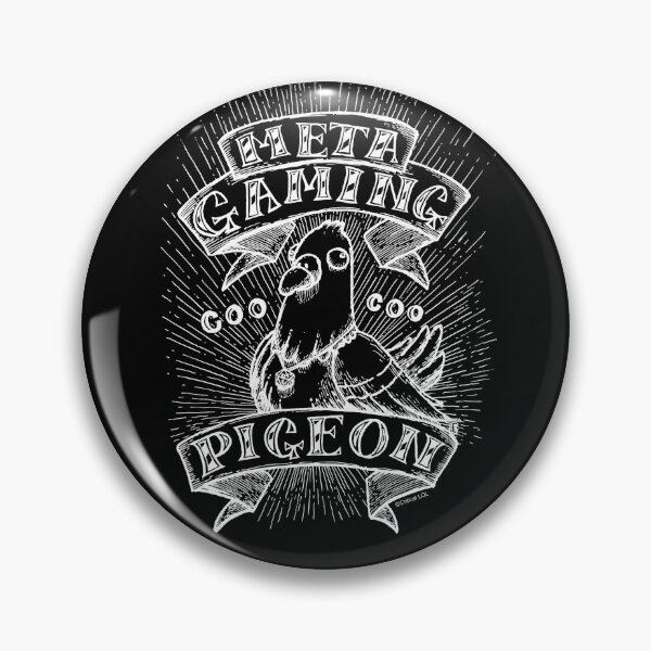Item preview, Meta Gaming Pigeon White Outline designed and sold by CriticalLOL.