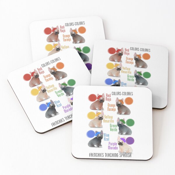 Item preview, Frenchies teaching Spanish-colors designed and sold by Brewtifully.