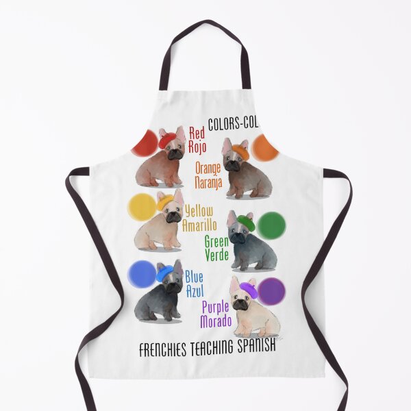 Item preview, Frenchies teaching Spanish-colors designed and sold by Brewtifully.