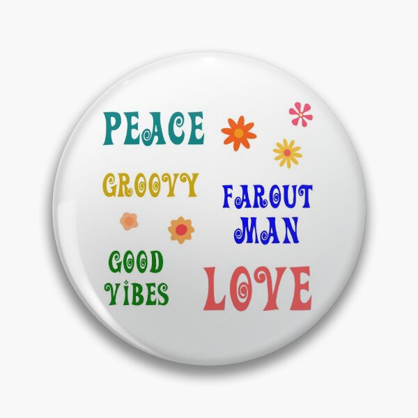 Item preview, Peace Love Groovy Farout Man Good Vibes Hippy Flower Pack designed and sold by f2error.