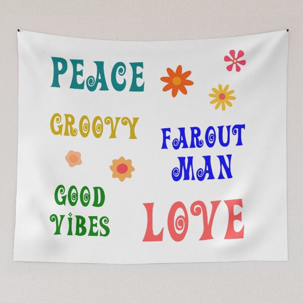 Item preview, Peace Love Groovy Farout Man Good Vibes Hippy Flower Pack designed and sold by f2error.