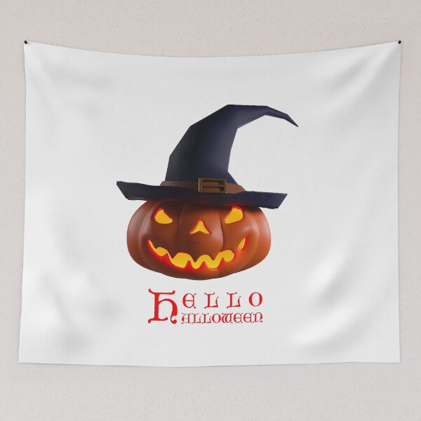 Item preview, Halloween pumpkin wear a witch's hat designed and sold by hadkhanong.