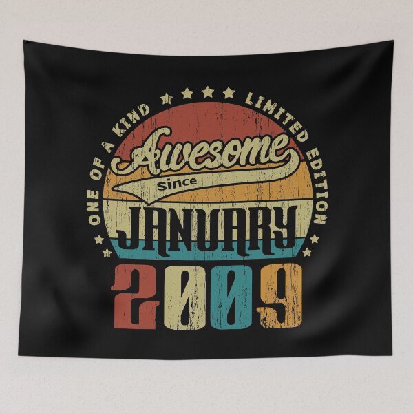 Item preview, Vintage January 2009 One Of A Kind Awesome Since January 2009 12nd Birthday Gift 12 Years Old designed and sold by Takatv.