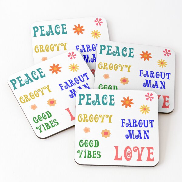 Item preview, Peace Love Groovy Farout Man Good Vibes Hippy Flower Pack designed and sold by f2error.