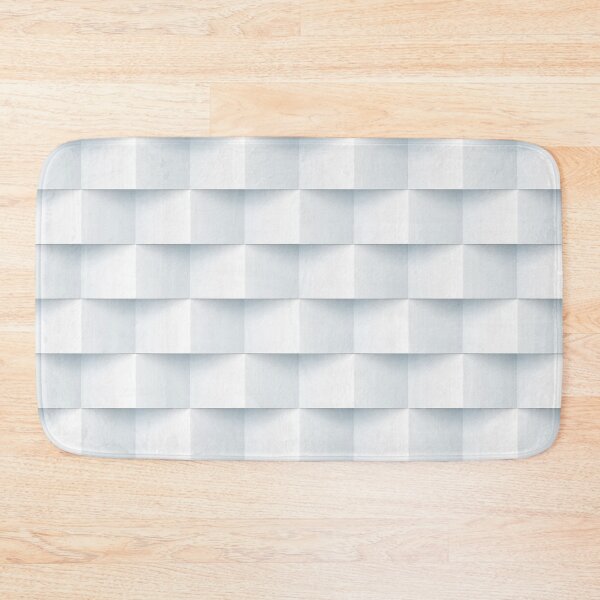Item preview, White 3D squares pattern designed and sold by smARTwork.