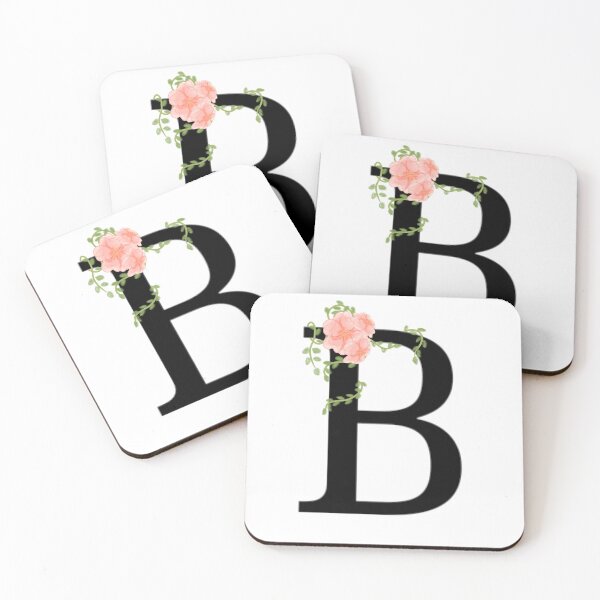 Item preview, monogram b with floral design designed and sold by Wizabi.