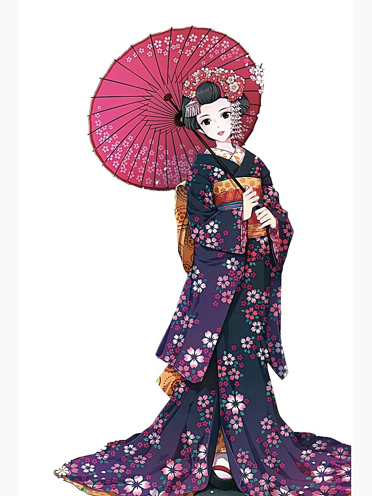 kimono anime" Board Print for Sale Negasonic | Redbubble