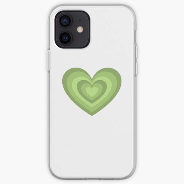 Green Latte Heart iPhone Soft Case