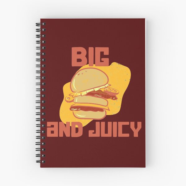 Item preview, Big and Juicy - Burger funny text graphic art designed and sold by SkadiSuede.