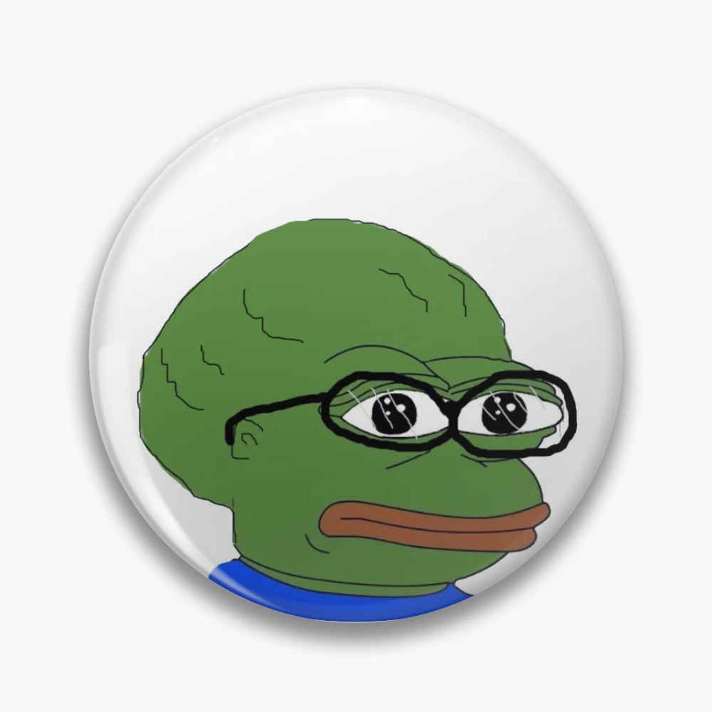 Pepe Frog Smart, Big Brain Pin