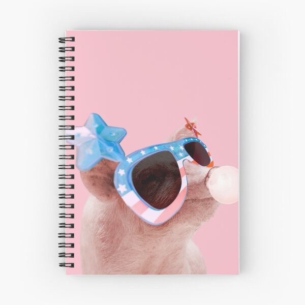 Item preview, Bubble gum piggy with sunglasses in pink designed and sold by ESCAPZ.