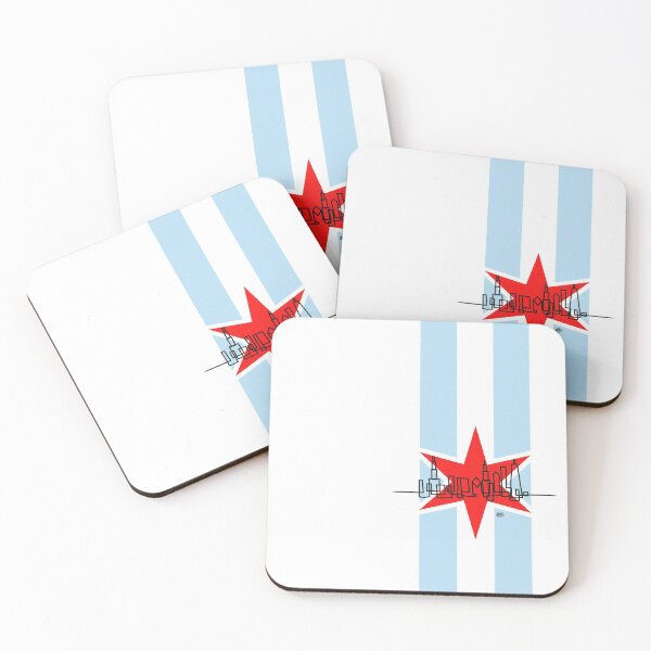Artikelvorschau, Sterne, Streifen und Skyline - Chicago Flag entworfen und verkauft von chaszmathieu.