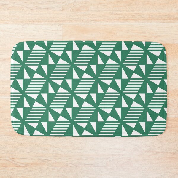 Item preview, Triangles Lines & Cubes Pattern – Green designed and sold by RoguePatterns.