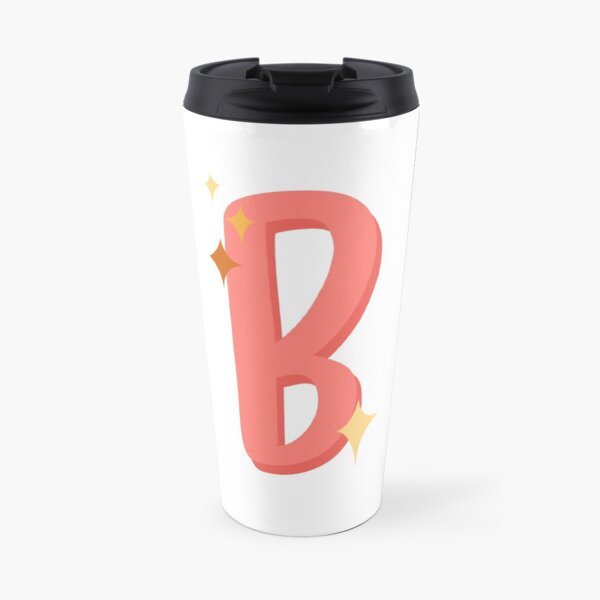 Cute Sparkly Alphabet Monogram Letter B Travel Mug