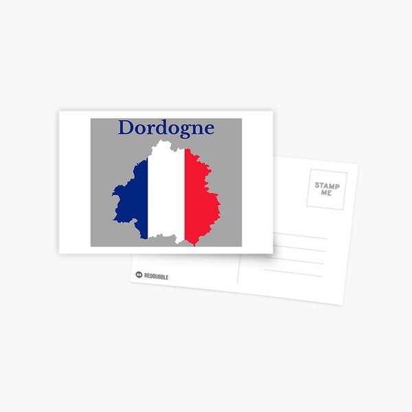 Dordogne Map, France, French Department Postcard