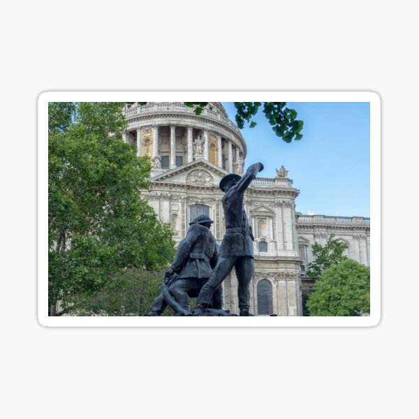 London - modern, elegant, iconic. Blue / Black Sticker