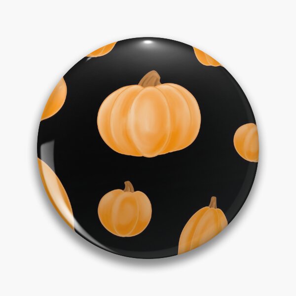 Item preview, Fall Pumpkin Pattern on a Black Background designed and sold by Lady-Lilac.