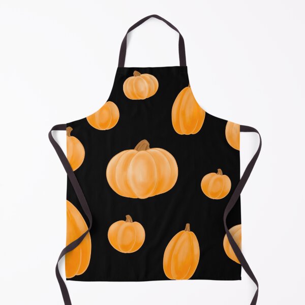 Item preview, Fall Pumpkin Pattern on a Black Background designed and sold by Lady-Lilac.