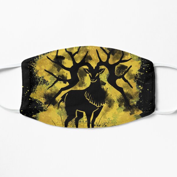 Golden Deer Splatter Flat Mask
