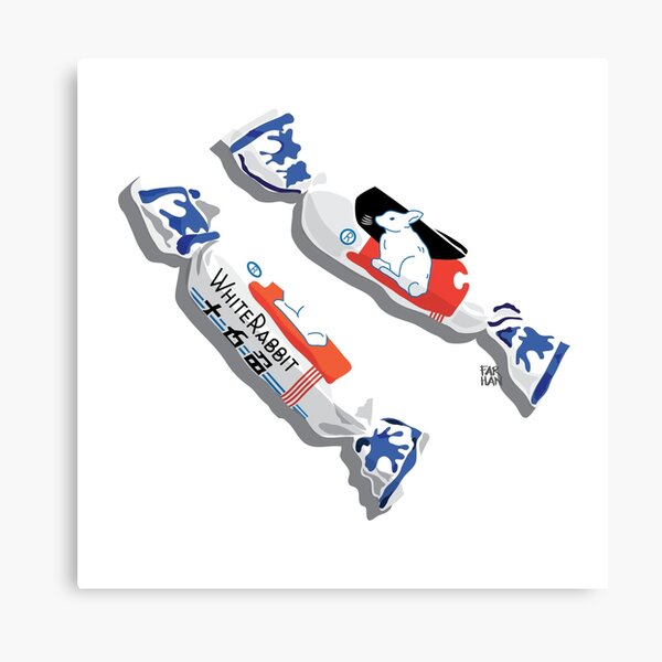 White Rabbit Candy Canvas Print