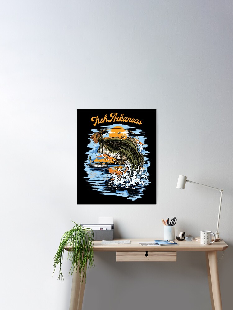 Largemouth Bass Fishing Hook design Poster for Sale by jakehughes2015