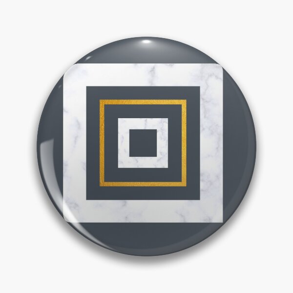 Item preview, Charcoal marble and gold squares designed and sold by Silver-bee.