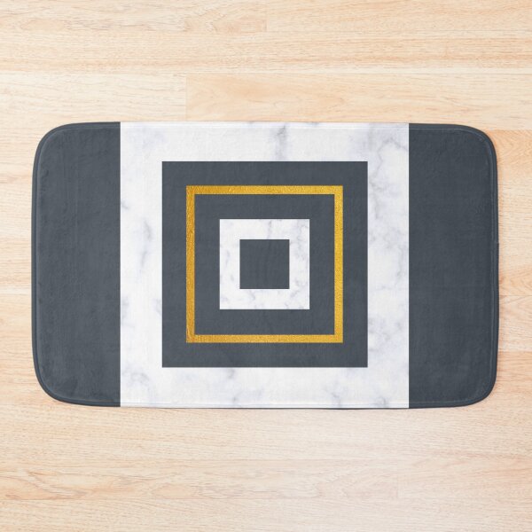 Item preview, Charcoal marble and gold squares designed and sold by Silver-bee.