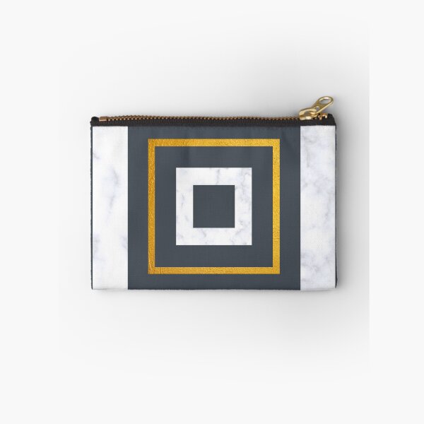Item preview, Charcoal marble and gold squares designed and sold by Silver-bee.