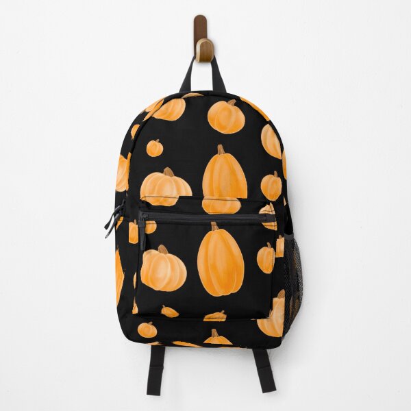Item preview, Fall Pumpkin Pattern on a Black Background designed and sold by Lady-Lilac.