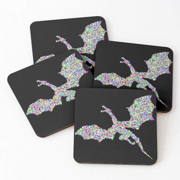 Item preview, Dragon Pixelated triangles flying dragon designed and sold by Handstand365.