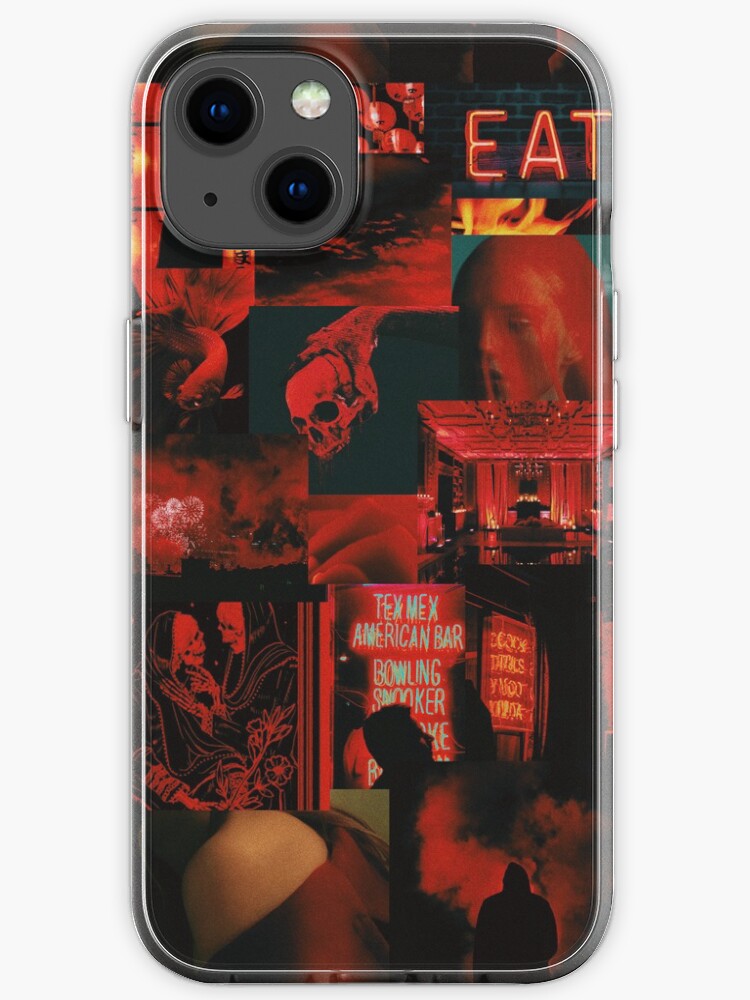 Red And Black Aesthetic Hot Collage Iphone Case For Sale By Gracenatali99 Redbubble