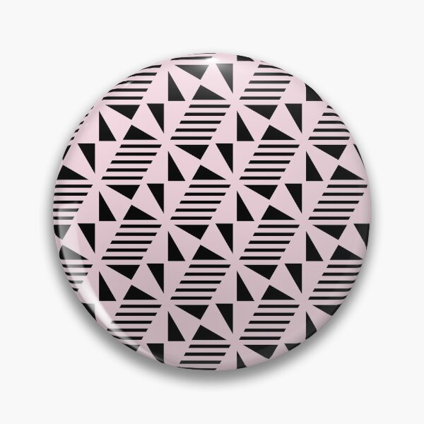 Item preview, Triangles Lines & Cubes Pattern – Pink designed and sold by RoguePatterns.