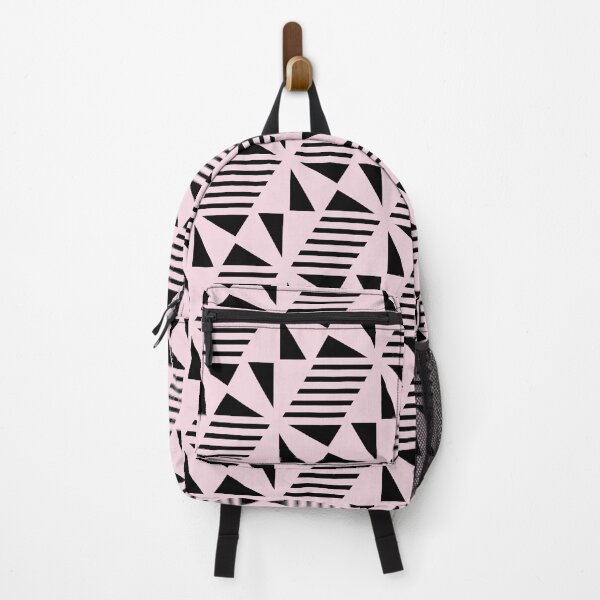 Item preview, Triangles Lines & Cubes Pattern – Pink designed and sold by RoguePatterns.