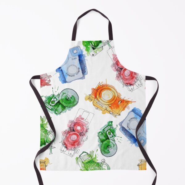 Item preview, Tumbling Watercolor Vintage Camera Pattern Nikon lecia designed and sold by AshvaraGaming.