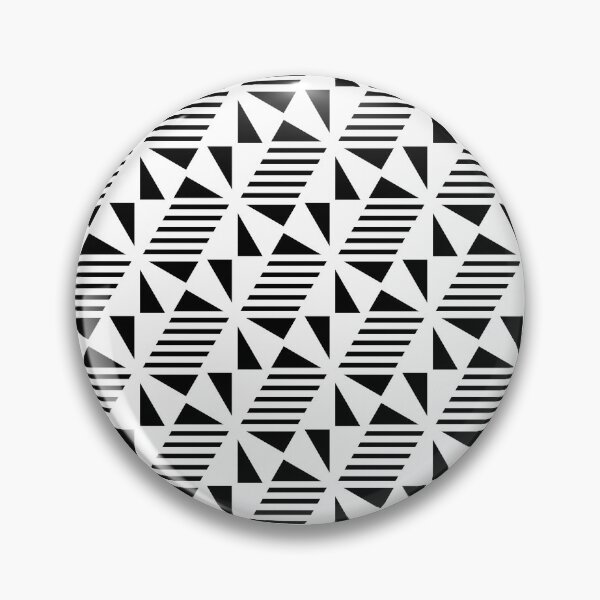 Item preview, Triangles Lines & Cubes Pattern – White designed and sold by RoguePatterns.