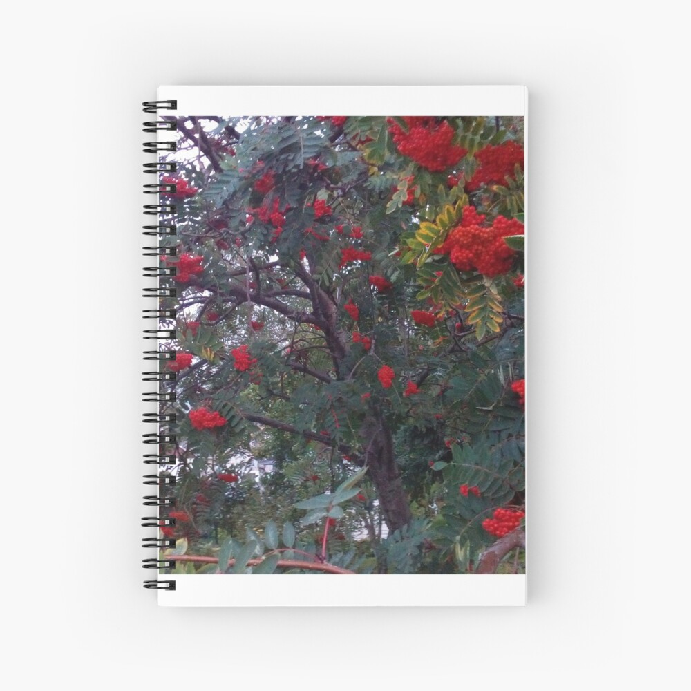 Flora and red fruits Spiral Notebook