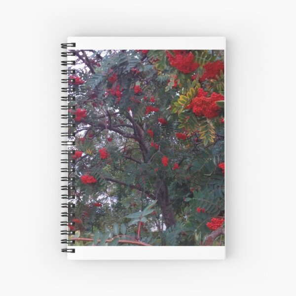 Flora and red fruits Spiral Notebook