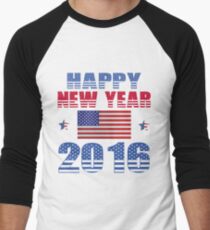 HAPPY NEW YEAR 2016 Men's Baseball ¾ T-Shirt