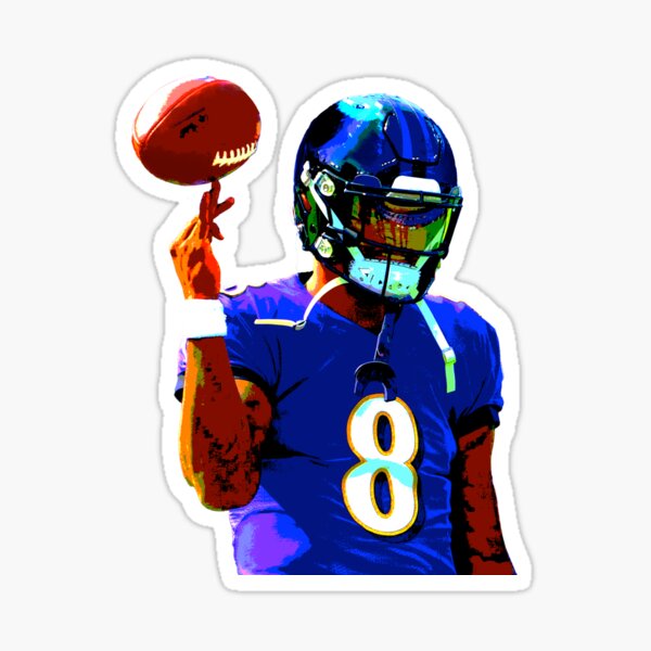 Buy Lamar Jackson Baltimore Ravens Football Glossy Sticker Vinyl Online in  India 