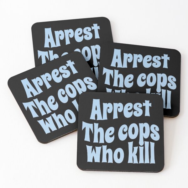 Item preview, Arrest The Cops Who Kill (Trending Political Quote • Vintage Classic 70's Look • Light Blue) designed and sold by SassyClassyMe.
