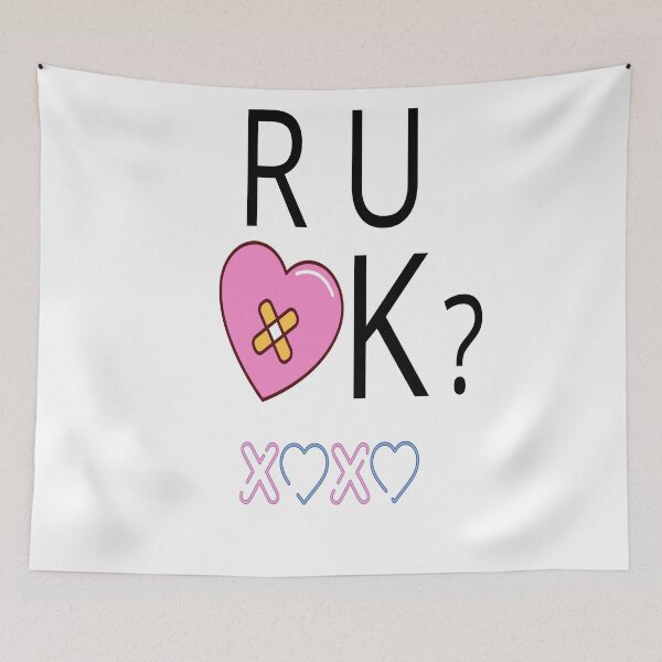 Item preview, R U OK? U Ok Hun? pink heart designed and sold by Spiritualish.
