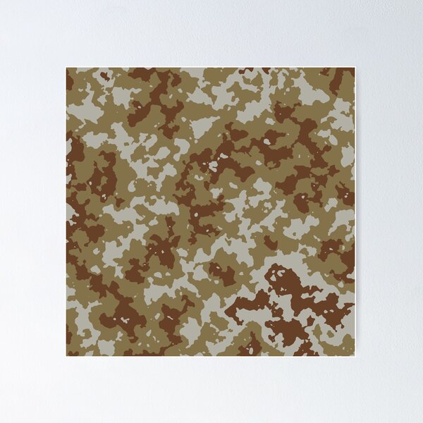 Desert Camouflage High Pass Seamless Digital Pattern Poster for