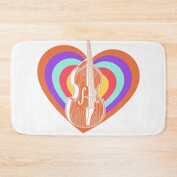 Item preview, Cool Graphic Jazz Lovers Upright Bass Player design print designed and sold by Lisbob.