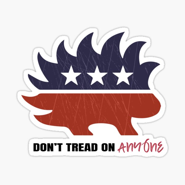 Item preview, Libertarian Porcupine : Don't tread on anyone designed and sold by renderhome.