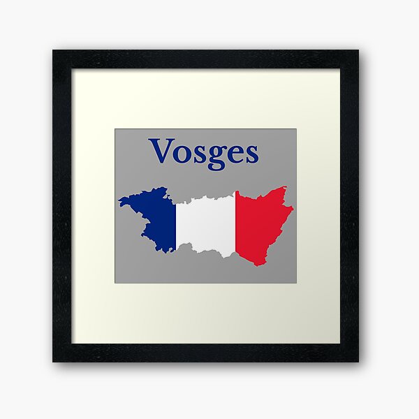 Carte des Vosges, France, Département français Impression encadrée