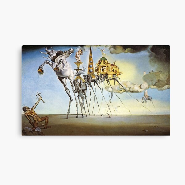La tentation de saint Antoine par Salvador Dali Impression sur toile